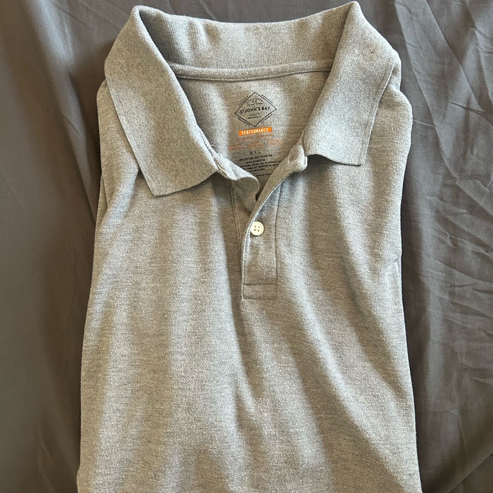 St. John’s Bay Performance Polo Shirt - Gray